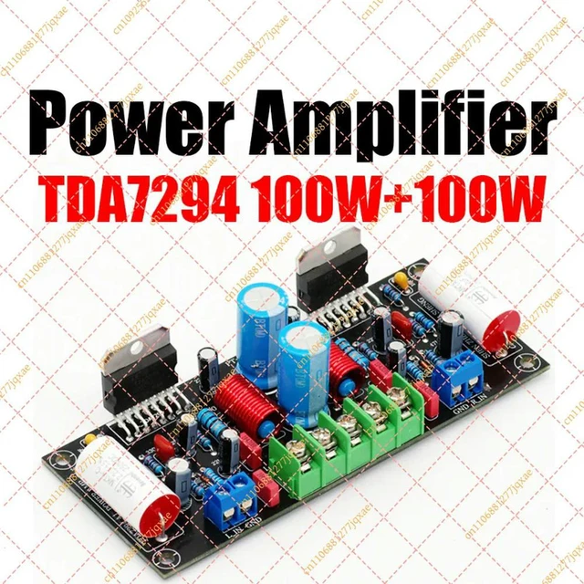 Alt view image 2 of 3 - Dual Channel TDA7294 Audio Amplifier Board, 100Wx2 High Power Stereo AMP Module Kit (DC 24-40V)