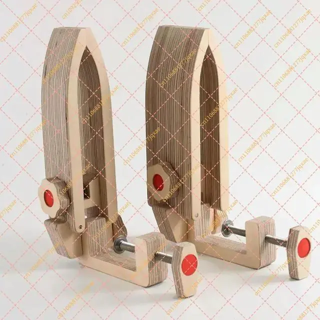 Alt view image 2 of 3 - Handmade Wooden Leather G-Clip, Hand Sewn Leather Craft Sewing Tool