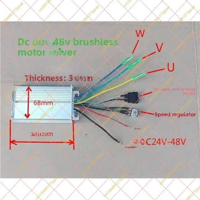 Alt view image 2 of 2 - 480W 10A High Power Brushless Motor Driver, DC 24V 48V Controller