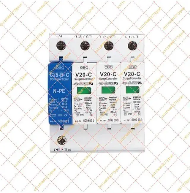 Alt view image 2 of 3 - 20-40KA Surge Protective Device (SPD), 3+NPE Overvoltage Protector, AC 385V Lightning Arrester for Power Distribution