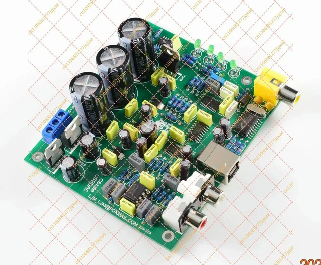 Alt view image 2 of 3 - CS4398 DAC Board with USB & Coaxial Input, 24bit/192kHz HiFi Audio Decoder Module
