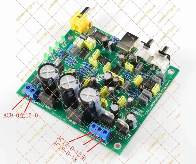 Alt view image 3 of 3 - CS4398 DAC Board with USB & Coaxial Input, 24bit/192kHz HiFi Audio Decoder Module