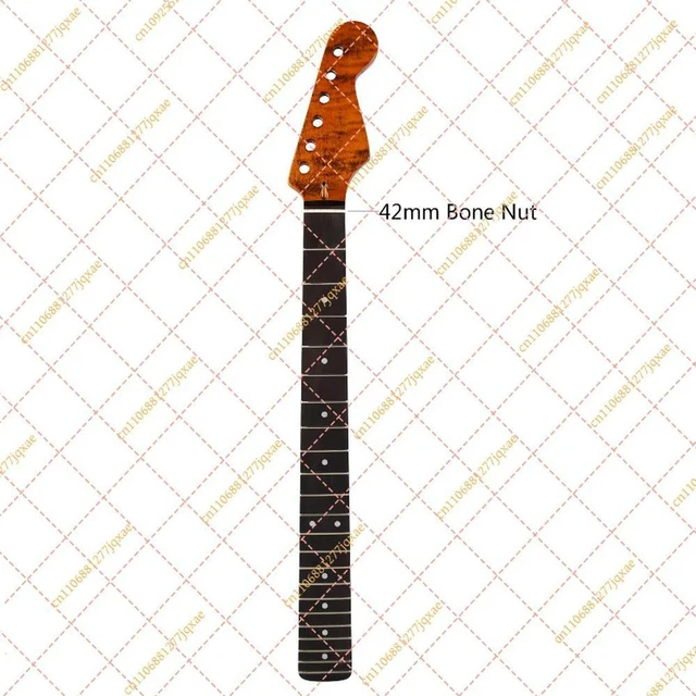 Alt view image 3 of 3 - ST Paint Bright Light 22 Fret Rosewood Fingerboard Guitar Neck for ST Strat, Cow Bone Nut