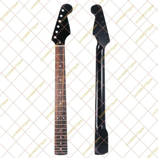 Main image of 22 Fret ST Stratocaster Guitar Neck Mute Black Maple Neck Rosewood Fretboard Replacement