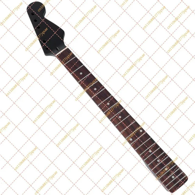 Alt view image 2 of 3 - 22 Fret ST Stratocaster Guitar Neck Mute Black Maple Neck Rosewood Fretboard Replacement