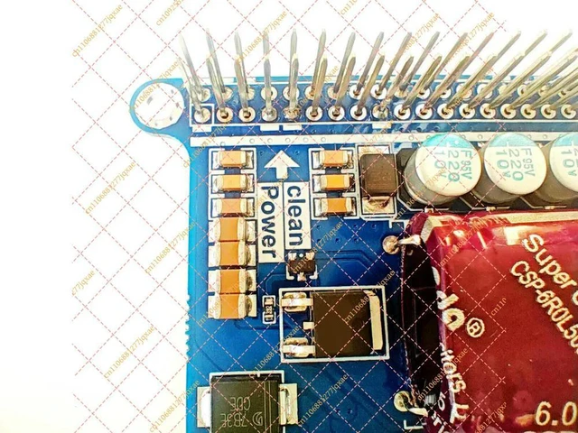 Alt view image 3 of 3 - Super Capacitor Power Filter Module, HiFi Expansion Board for Raspberry Pi (Moode/Volumio)