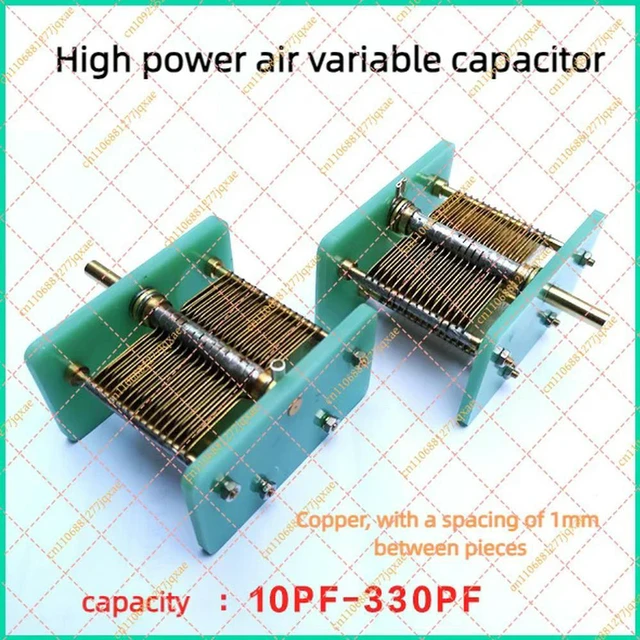 Alt view image 2 of 3 - High Power Air Variable Capacitor, Semi-Manual Tuning Adjustable Variable Capacitor Electronic Component