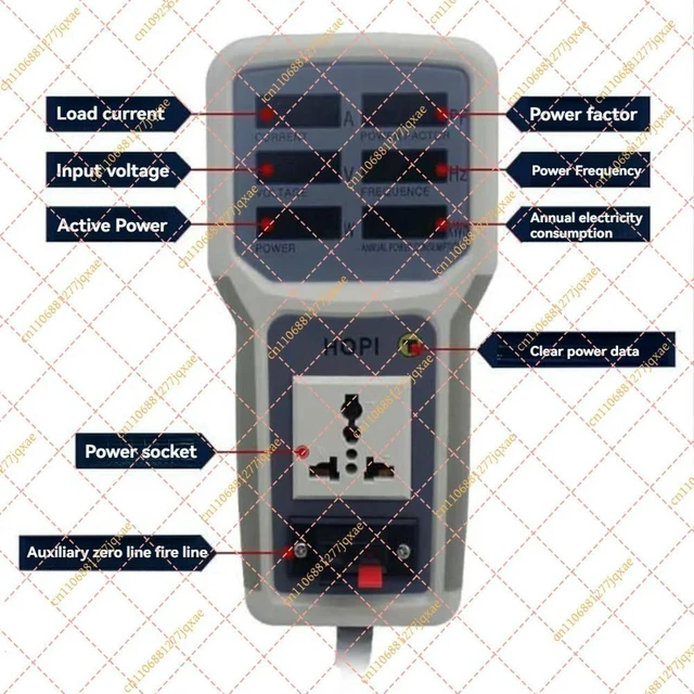 Alt view image 2 of 3 - Digital Electric Power Energy Meter Tester Monitor Watt Analyzer 0-9999KW EU Plug
