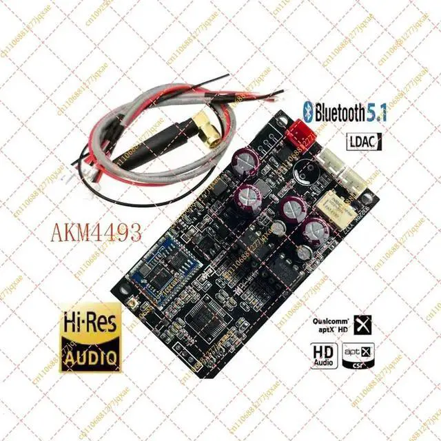 Alt view image 2 of 3 - QCC5125 + AK4493 Bluetooth 5.1 DAC Board, Dual Op-Amp Receiver (LDAC/aptX, 24bit/96kHz)