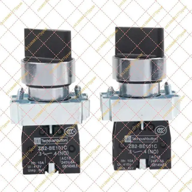 Main image of 10Pcs 22mm Rotary Selector Switch Knob, 2 Position Self-Locking Latching Switch
