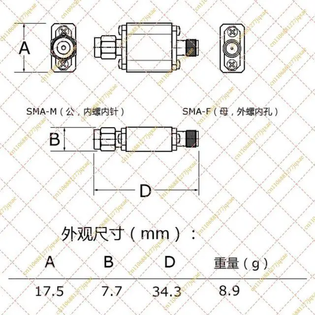 Main image of 1000MHz RF SAW Band Pass Filter, 20MHz 3dB Bandwidth with SMA Interface