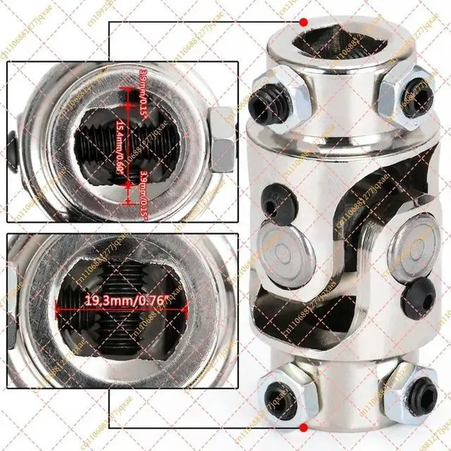 Alt view image 3 of 3 - Steering Shaft Universal Joint 3/4" DD x 3/4" DD Auto Parts Replacement