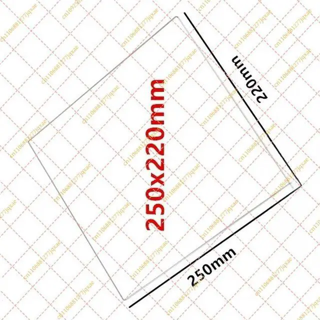 Main image of Transparent High Borosilicate Glass Build Plate 250x220x4mm for 3D Printer