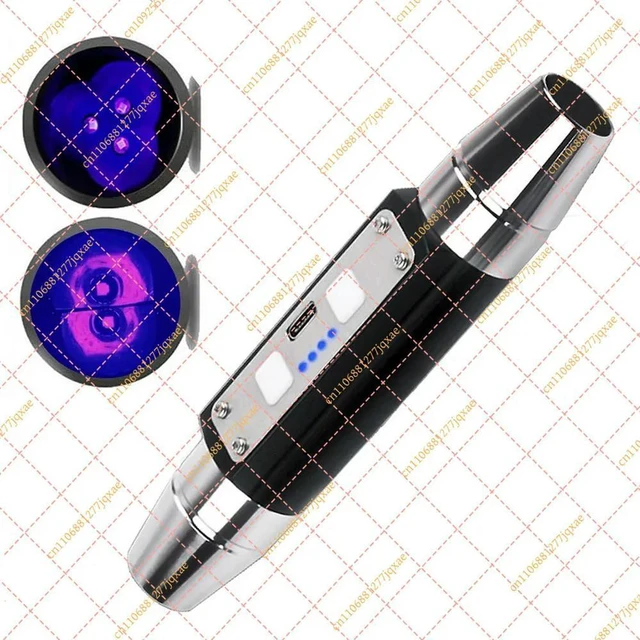 Main image of 365nm 395nm 254nm UV LED Flashlight, UVA UVC Blacklight for Minerals & Phosphor Detector