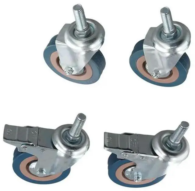 Main image of Universal Heavy Duty Swivel Casters with Brake (75mm) | Furniture Trolley Wheels, Set of 4