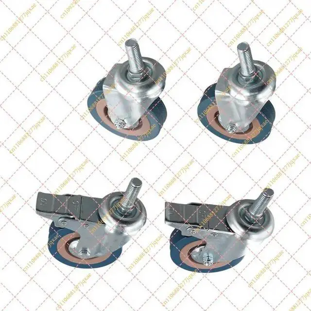 Alt view image 3 of 3 - Universal Heavy Duty Swivel Casters with Brake (75mm) | Furniture Trolley Wheels, Set of 4