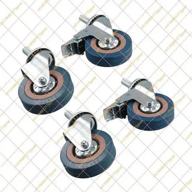 Alt view image 2 of 3 - Universal Heavy Duty Swivel Casters with Brake (75mm) | Furniture Trolley Wheels, Set of 4
