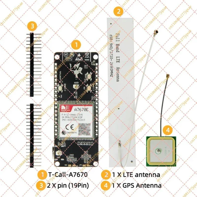 Alt view image 2 of 3 - for LILYGO T-Call ESP32 4G Development Board, A7670E LTE Cat-1/GSM Module with SIM Card Slot
