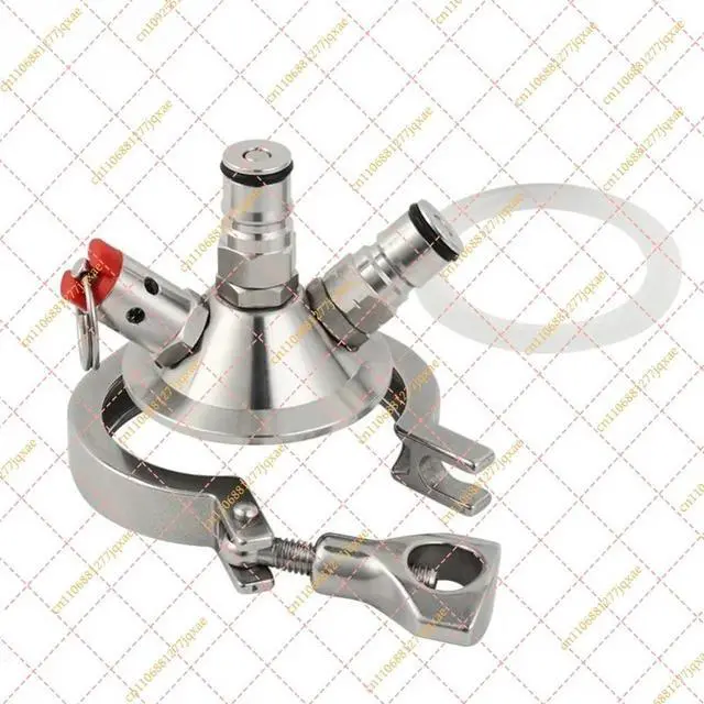 Alt view image 3 of 3 - Ball Lock to Tri-Clamp Conversion Kit 2'' Commercial Keg Adapter Homebrew Replacement