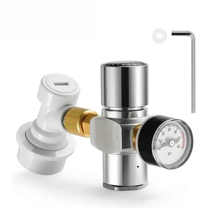 Main image of CO2 Regulator 0-60 PSI Mini CO2 Dispenser Beer Keg Charger Replacement