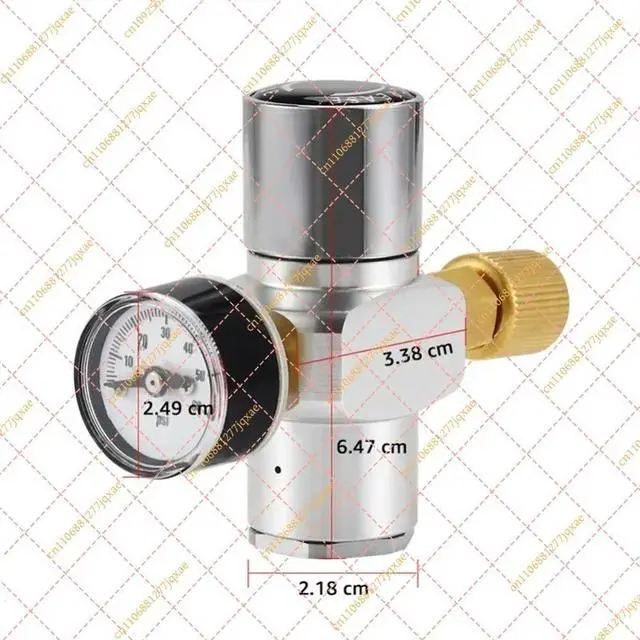 Alt view image 3 of 3 - CO2 Regulator 0-60 PSI Mini CO2 Dispenser Beer Keg Charger Replacement