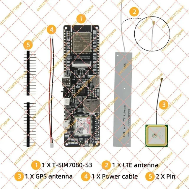 Alt view image 2 of 3 - Lfor ILYGO T-SIM7080G-S3 ESP32-S3 Dev Board, SIM7080G Cat-M/NB-IoT/GPS Module with , BT 5.0, 16MB Flash & 8MB PSRAM