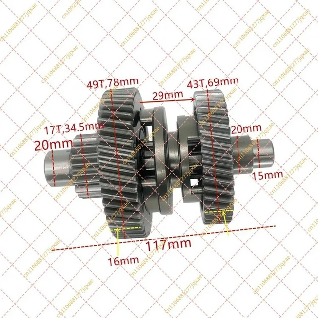 Alt view image 3 of 3 - Engine Countershaft Gear Shaft for Kayo AU200 LX200M, E-TON 200 ATV Go Kart Parts