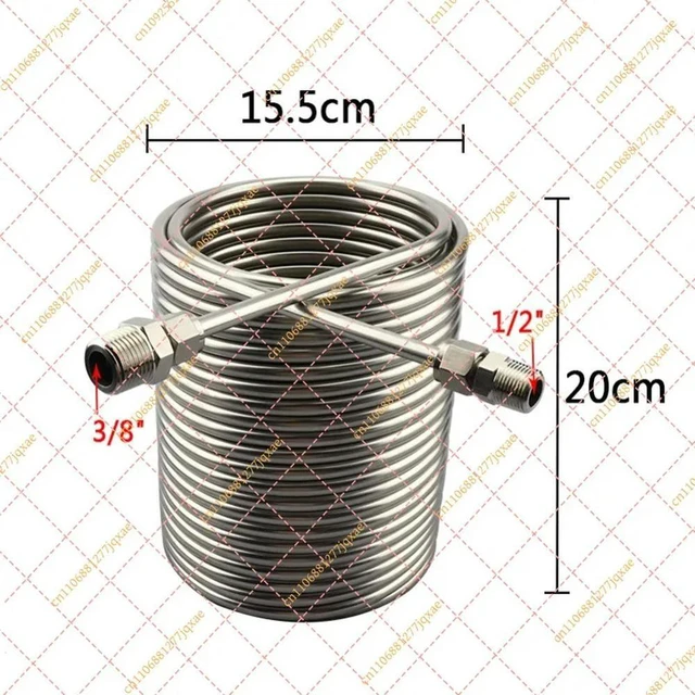 Main image of 304 Stainless Steel Wort Chiller 20m Cooling Coil Immersion Beer Chiller Replacement
