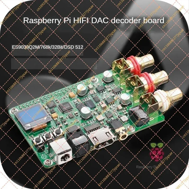 Alt view image 2 of 3 - for Raspberry Pi ES9038Q2M DAC Board, HiFi I2S/Optical/Coaxial Audio Module (32Bit/768K, DSD512)