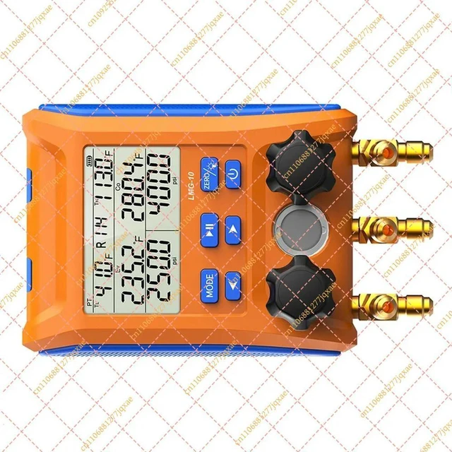 Main image of Digital Manifold Gauge Set, HVAC AC Pressure Tester & Leak Detection Tool