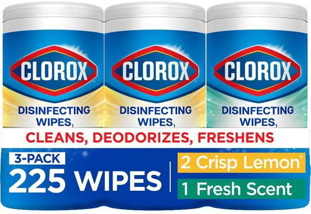 Main image of Clorox Disinfecting Cleaning Wipes Back to School Variety Pack, 75 Count, Pack of 3