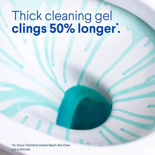 Alt view image 3 of 6 - Clorox Toilet Bowl Cleaner Clinging Bleach Gel, Ocean Mist, 24 fl oz, 2 Pack