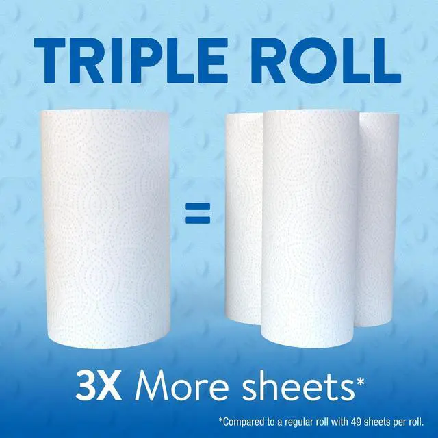 Alt view image 4 of 7 - Great Value Everyday Strong Paper Towels, 3 Triple Rolls