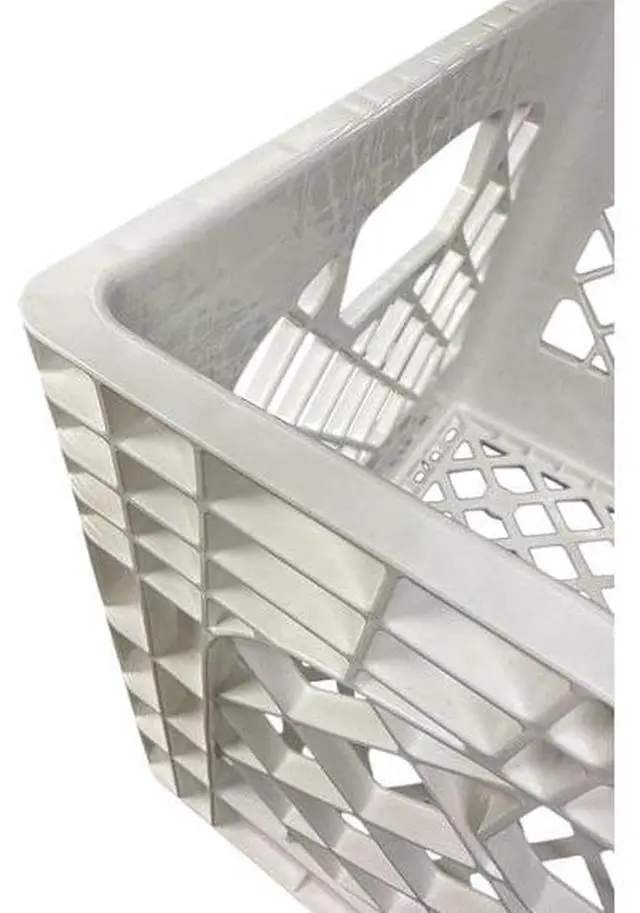 Alt view image 4 of 6 - Juggernaut Storage 16QT Heavy-Duty Plastic Square Milk Crate White