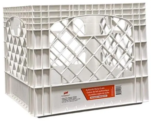 Alt view image 2 of 6 - Juggernaut Storage 16QT Heavy-Duty Plastic Square Milk Crate White