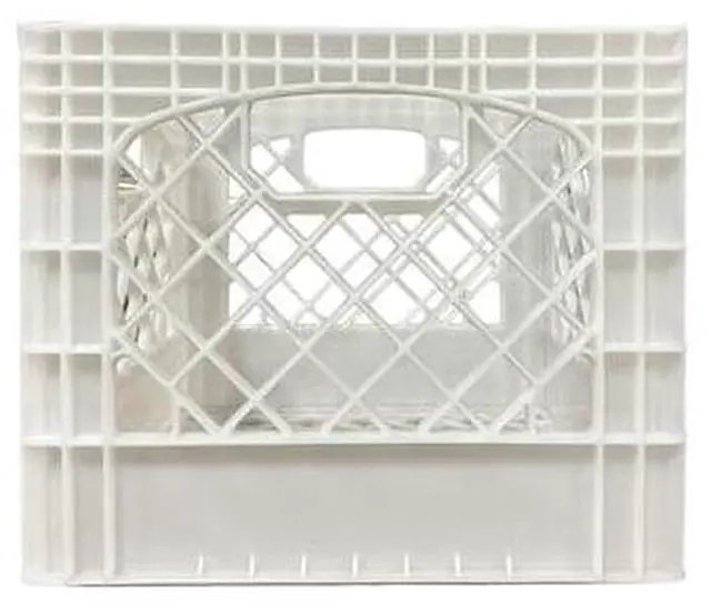 Alt view image 6 of 6 - Juggernaut Storage 16QT Heavy-Duty Plastic Square Milk Crate White