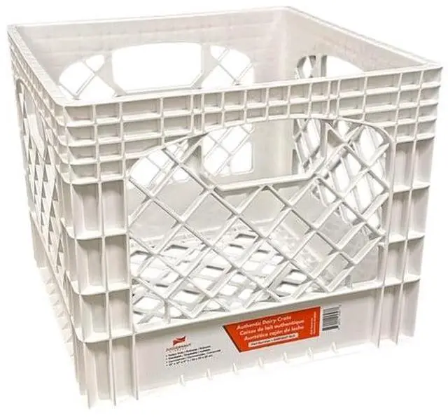 Main image of Juggernaut Storage 16QT Heavy-Duty Plastic Square Milk Crate White