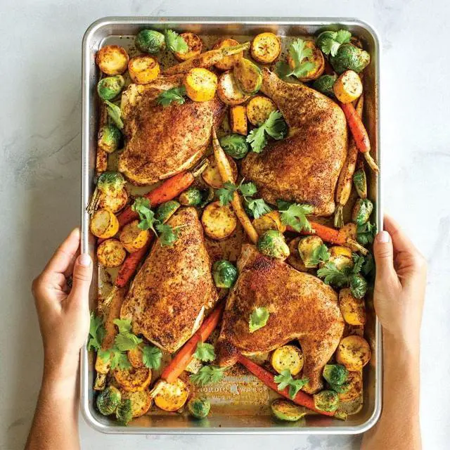 Alt view image 2 of 7 - Nordic Ware Naturals 18" x 13" Aluminum Half Sheet, Rectangular Cookie & Baking Sheet Pan