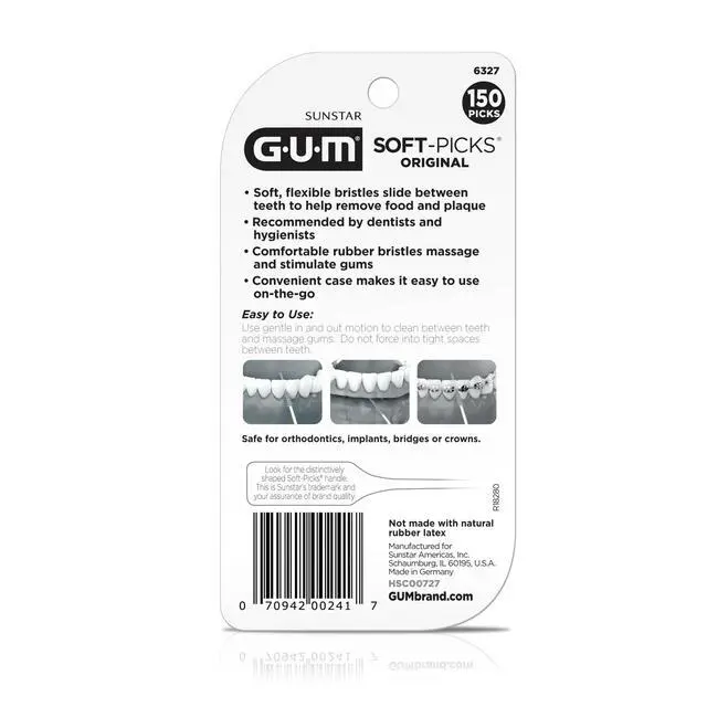 Alt view image 7 of 7 - GUM Soft-Picks Original, Dentist Recommended Dental Picks, 150 Count