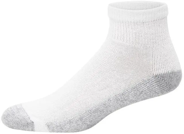 Alt view image 6 of 7 - Hanes Men's Double Tough Durability Ankle Socks, Big & Tall, 12-Pack, Size 12-14