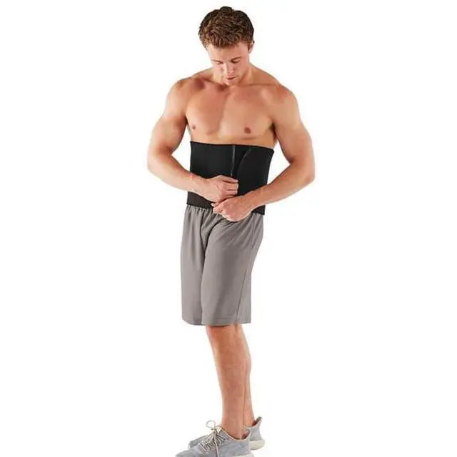Alt view image 4 of 5 - Athletic Works 5-Zipper Waist Trimmer Belt, Plus Size, Black