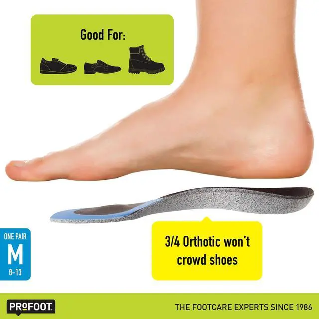 Alt view image 6 of 7 - PROFOOT Triad Orthotic Insoles for Knee, Leg & Back Pain, Men's 8-13, 1 Pair