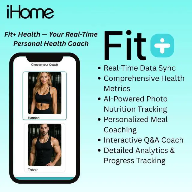 Alt view image 4 of 7 - iHome Digital Battery Powered Bathroom Scale with Fit+ Personal Coach App, FSA and HSA Eligible, Black, 397 lbs Capacity