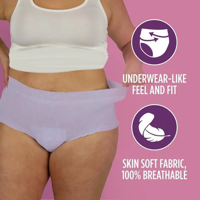 Alt view image 4 of 6 - Assurance Women's Incontinence and Postpartum Underwear, L, Maximum Absorbency, 72 Count