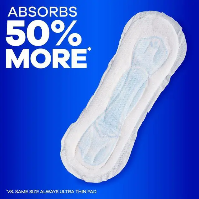 Alt view image 6 of 6 - Always Maxi Pads without Wings, Size 1, Regular Absorbency, 48 Count