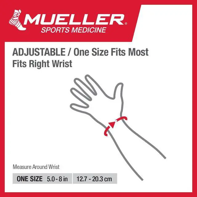 Alt view image 3 of 6 - Mueller Green Fitted Wrist Brace, Right Hand, Unisex, One Size Fits Most, Black