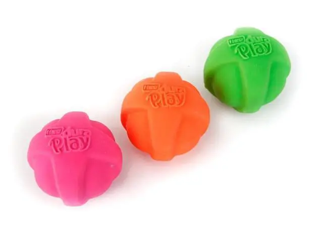 Main image of Hartz Dura Play Small Ball Dog Toy with Bacon Scent and Squeaker, 3 Pack