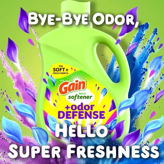 Alt view image 6 of 7 - Gain Odor Defense Liquid Fabric Softener, Freshness + Odor Protection, Super Fresh Blast Scent, 35 fl oz, 48 Loads