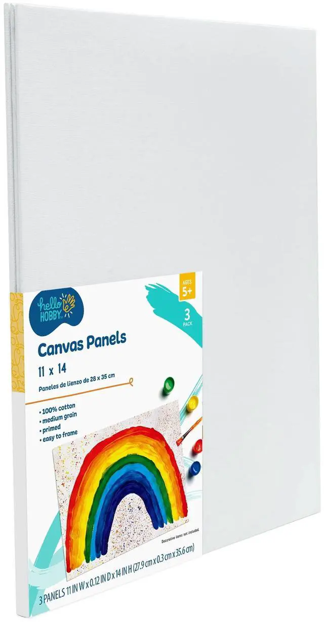 Alt view image 5 of 6 - Hello Hobby 11" x 14" Panel Canvas, 3 Count