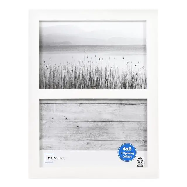 Alt view image 6 of 6 - Mainstays Linear Picture Frame, Holds Two 4 x 6 Photos, White